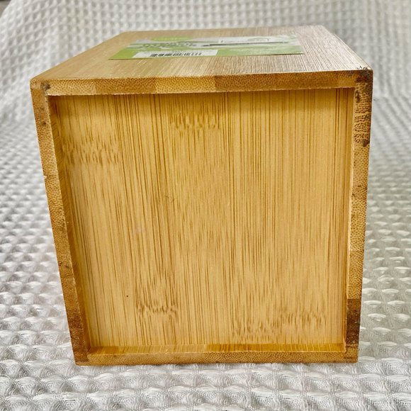 BAMBOO Kitchen Utensil Holder Chop it Like it's Hot 5" x 5" x 7" Tall - Picture 11 of 11